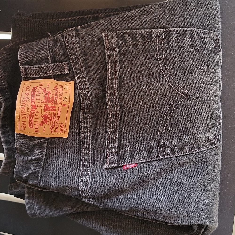 Men's 38x32 505 Levi Black Jeans